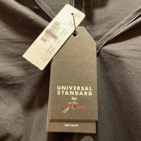 Universal Standard for J Crew Crisp Tie Black - Picture 7 of 11